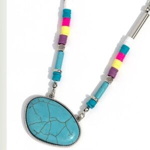 ☀️💙🌵 “SEIZE THE SAHARA” MULTI NECKLACE WITH FREE EARRINGS ~ PAPARAZZI❗️🌵💙☀️